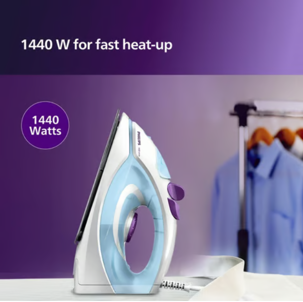 Philips Domestic Easy Speed GC1905 Steam Iron 1300W (Blue) - Image 7