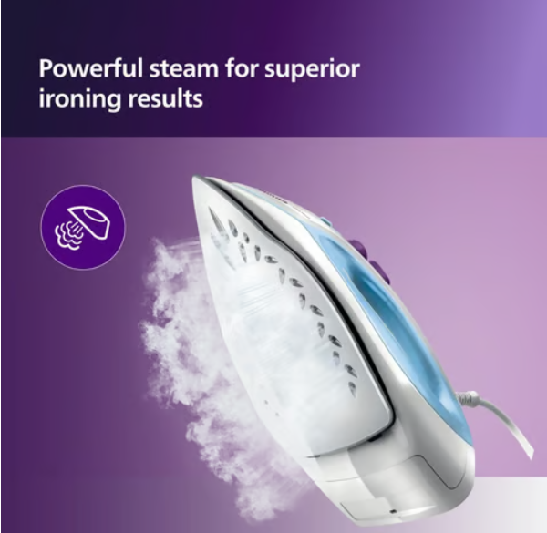 Philips Domestic Easy Speed GC1905 Steam Iron 1300W (Blue) - Image 6