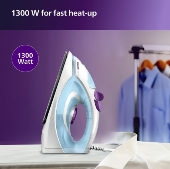 Philips Domestic Easy Speed GC1905 Steam Iron 1300W (Blue) - Image 2