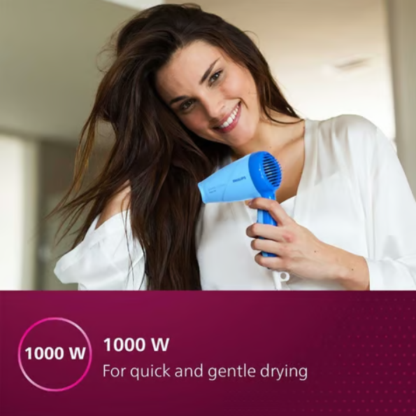 Philips HP8100/60 Compact Hair Dryer (Blue, 1000W) - Image 6