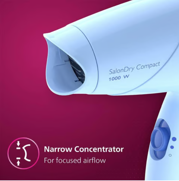 Philips HP8100/60 Compact Hair Dryer (Blue, 1000W) - Image 5