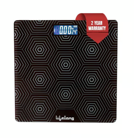 Lifelong Glass Weighing Machine (Black) - Image 2