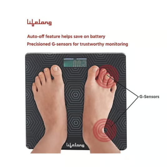 Lifelong Glass Weighing Machine (Black) - Image 7