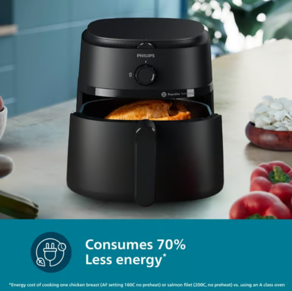 Philips Domestic Air Fryer (1500W, NA120/00, Black) - Image 7