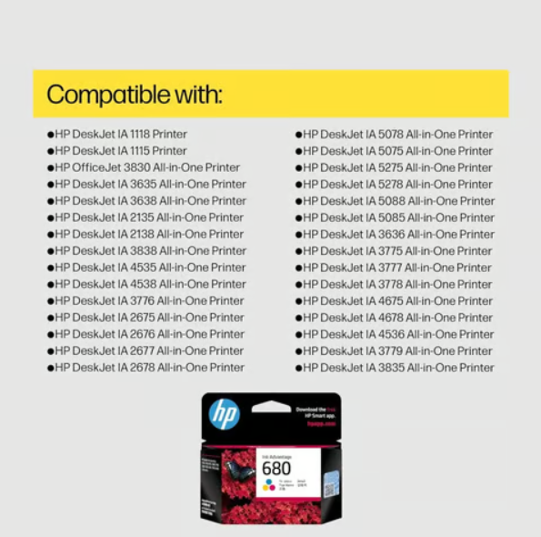 hp 680 Tri-Color Cartridge - Image 2