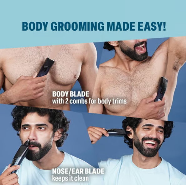 Bombay Shaving Company Power Groomer 11-in-1 Multi Grooming Kit (Black, 5W) - Image 3