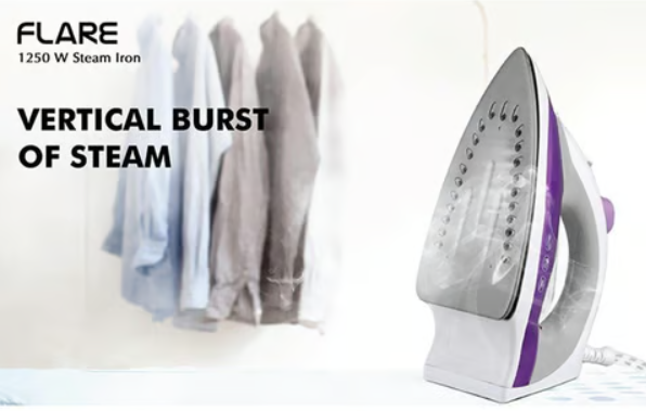 Havells Flare Steam Iron with Teflon Coated Sole Plate 1250W (Purple) - Image 6