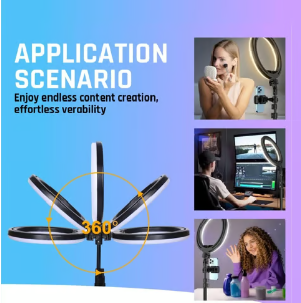 Tygot 10 inch Ring Light Set (Black & White) - Image 3