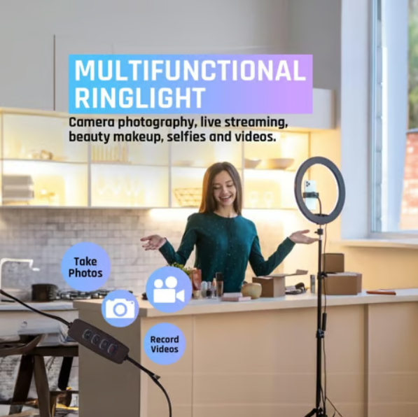 Tygot 10 inch Ring Light Set (Black & White) - Image 2