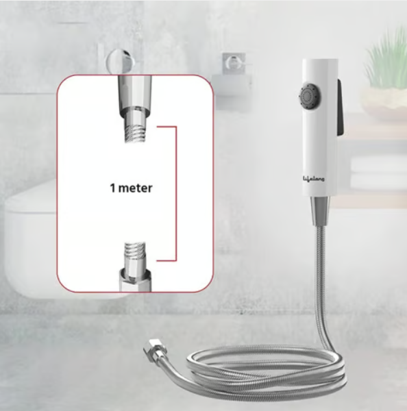 Lifelong ABS Health Faucet With SS-304 Grade Hand Jet (White) - Image 7