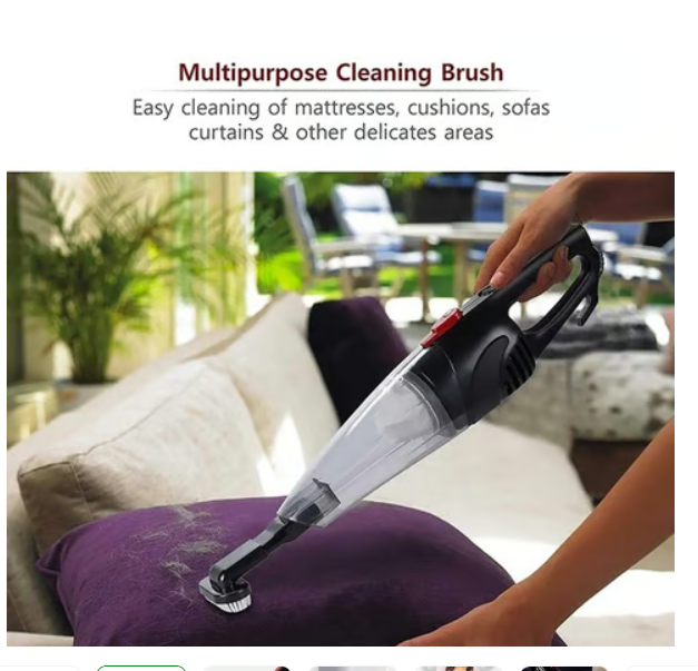 Agaro Regal Handheld Vacuum Cleaner (Red & Black, 800W) - Image 6