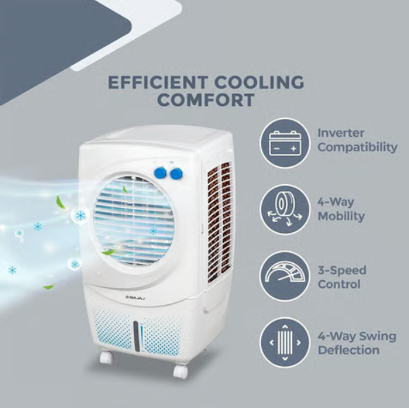 Bajaj PX97 Torque New 36L Air Cooler (White) - Image 7