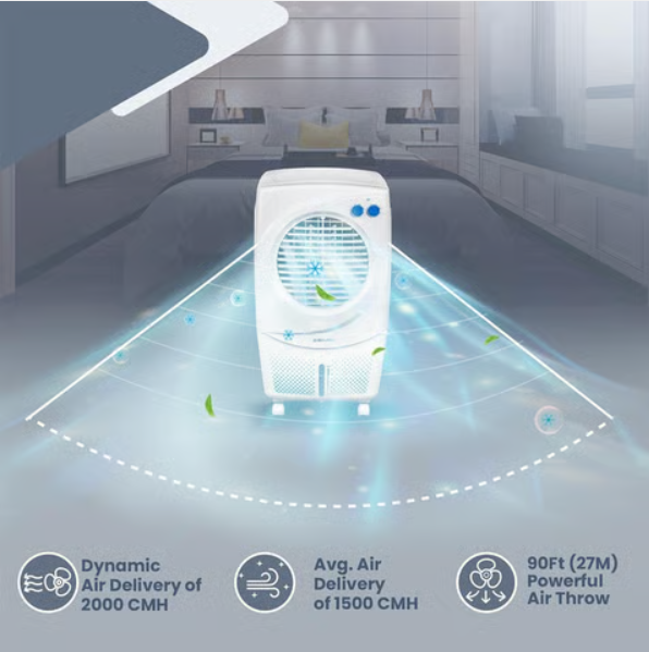 Bajaj PX97 Torque New 36L Air Cooler (White) - Image 3